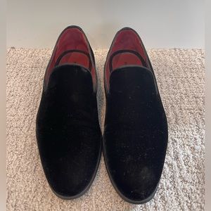 Men’s Black Velvet Loafers